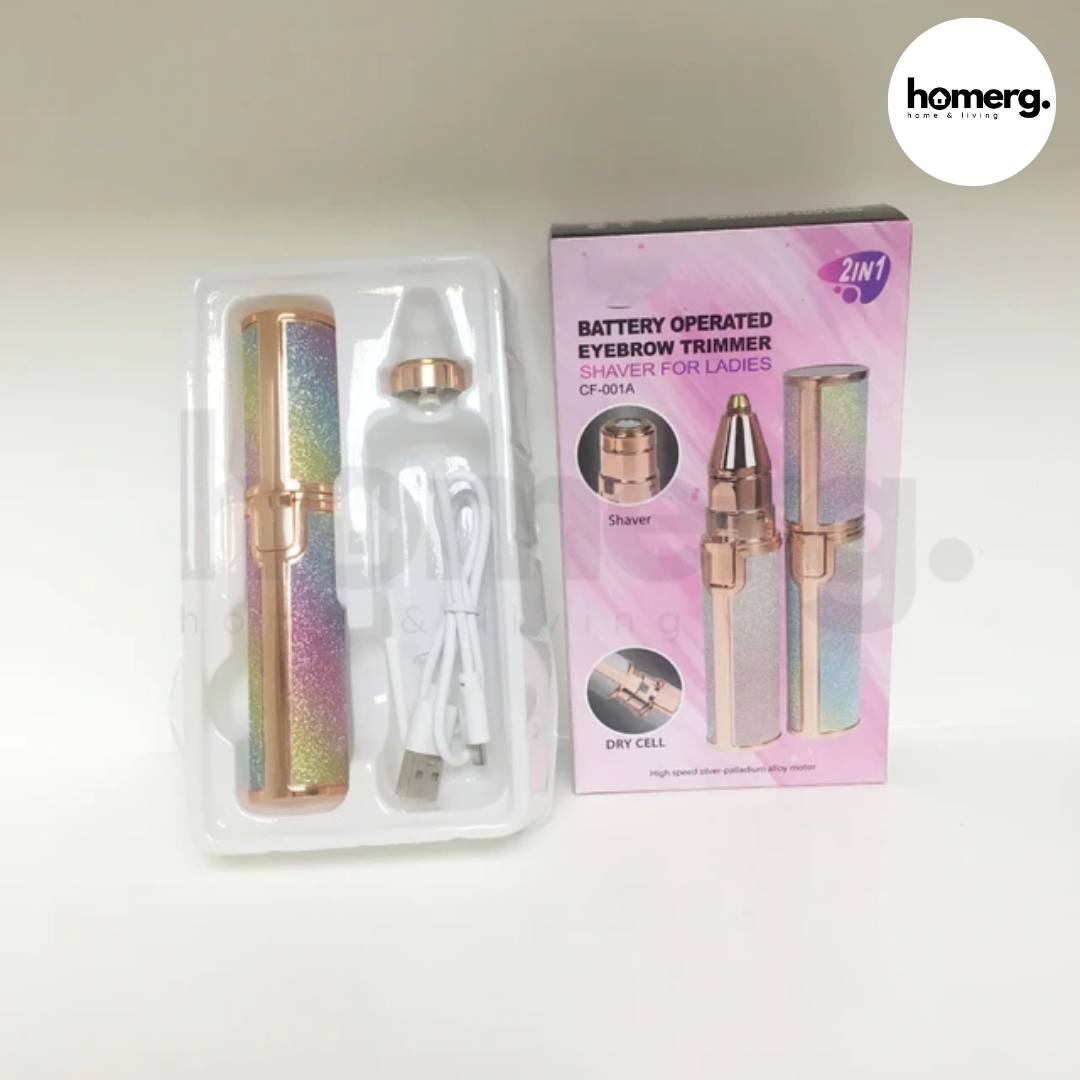 2 In 1 Rechargeable Flawless Eyebrow & Facial Hair Remover