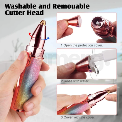 2 In 1 Rechargeable Flawless Eyebrow & Facial Hair Remover